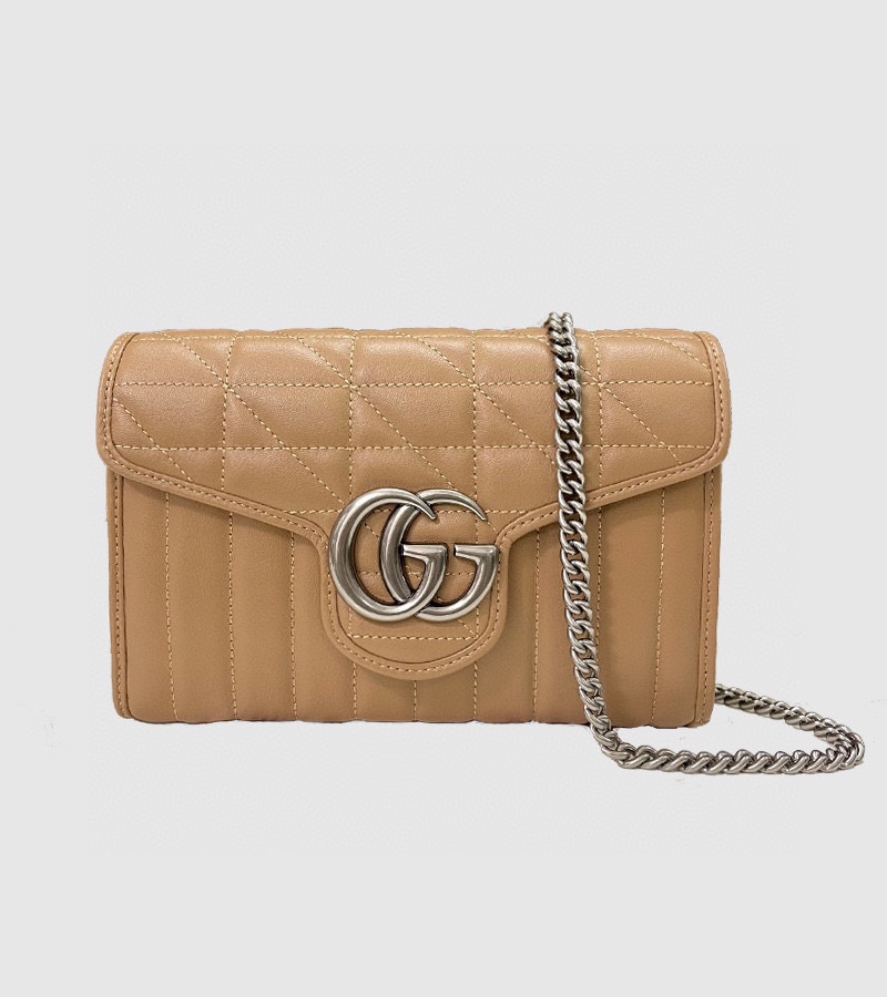 Gucci GG Marmont Matelasse Mini Bag 474575 Brown